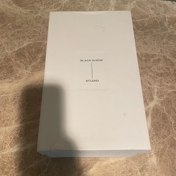 Black Suede Studio Heels - Picture 2 of 5